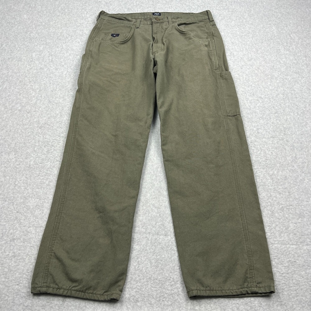 Tyndale Classic Casual Pants Men's 34x29 Green Flame Resistant Uniform Work USA